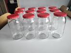 Set van 12 jam- en conservenpotjes 550 ml, Ophalen of Verzenden, Zo goed als nieuw, Glas, Kom(men)