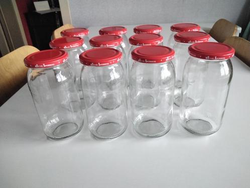Set van 12 jam- en conservenpotjes 550 ml, Huis en Inrichting, Keuken | Servies, Zo goed als nieuw, Kom(men), Glas, Ophalen of Verzenden