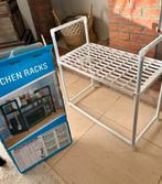 Étagère rangement panier meuble blanc cuisine maison, Enlèvement ou Envoi, Neuf