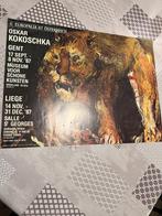 Vintage Poster Europalia 87 Oskar Kokoschka, Verzamelen, Gebruikt, Deurposter of groter, Rechthoekig Liggend, Ophalen of Verzenden