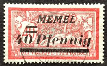 Duits Lithouwen Memel- type Merson met opdruk 1922