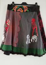 DESIGUAL - Jolie jupe noire + dessins - T.XL, Desigual, Ophalen of Verzenden, Gedragen, Maat 42/44 (L)