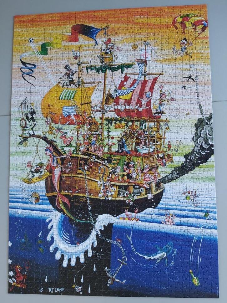 Heypuzzel: Ahoy ! Van Robert J.Crisp - 1500 stukjes, Hobby en Vrije tijd, Denksport en Puzzels, Zo goed als nieuw, Legpuzzel, 500 t/m 1500 stukjes