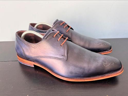 Floris van Bommel herenschoenen maat 10.5 / 45 H, Kleding | Heren, Schoenen, Zo goed als nieuw, Veterschoenen, Blauw, Ophalen of Verzenden