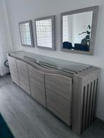 Dressoir samen met 3 spiegels, Huis en Inrichting, Kasten | Dressoirs, Ophalen, Zo goed als nieuw, 200 cm of meer