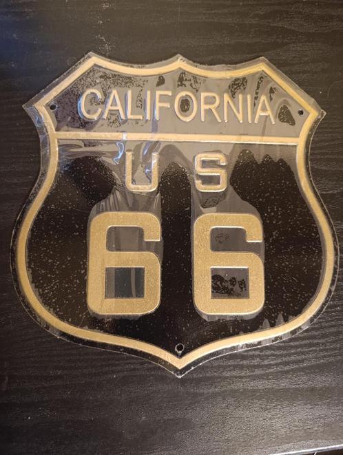 Decoratie plaque California US 66, Verzamelen, Merken en Reclamevoorwerpen, Nieuw, Reclamebord, Ophalen of Verzenden
