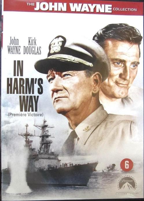 DVD OORLOG- IN HARMS WAY (JOHN WAYNE- KIRK DOUGLAS) ZELDZAAM, Cd's en Dvd's, Dvd's | Actie, Gebruikt, Oorlog, Alle leeftijden