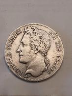 Leopold 1 zilverstuk 5 frank 1847 gelauwerd, Argent, Enlèvement, Monnaie en vrac, Argent