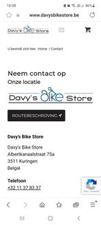 Waardebon 760€ Davy's bike shop Kuringen, Tickets en Kaartjes, Kortingen en Cadeaubonnen