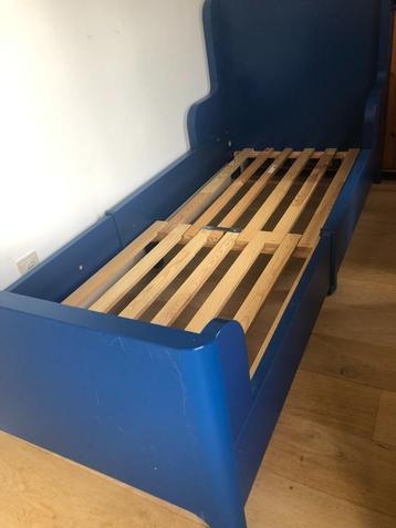 Ikea blauw meegroeibed Sundvik met matras