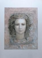 JEAN-PAUL CLEREN / VISAGE IMAGINAIRE / KLEURLITHO / 76x56cm, Antiek en Kunst, Ophalen of Verzenden