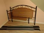 Bedframe 140/200 riet/gietijzer, Ophalen, Zo goed als nieuw