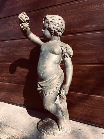 Zeldzaam antiek Bronzen Putti tuinbeeld !, Tuin en Terras, Ophalen