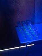 18 uranium glazen / drinkglas / liqueurglas /, Antiek en Kunst, Ophalen of Verzenden