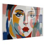 Visage de femme style Henri Matisse Peinture sur verre 105x7, Envoi