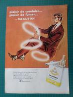 Carlton cigarettes - publicité papier - 1965, Autres types, Utilisé, Enlèvement ou Envoi