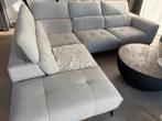 Hoeksalon stof met verstelbare hoofdsteun (licht beige), Huis en Inrichting, Ophalen, Gebruikt, Stof, Modern landelijk