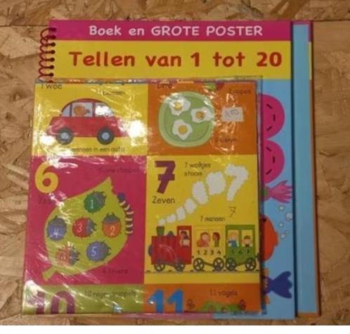 Boek en grote poster. Tellen van 1 tot 20, Kinderen en Baby's, Speelgoed | Educatief en Creatief, Gebruikt, Ophalen of Verzenden