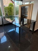 Glazen eettafel + beschermfolie, Huis en Inrichting, Ophalen, Zo goed als nieuw, Glas