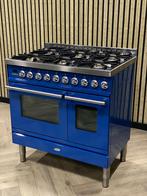 Prachtig Boretti Fornuis Babyblauw Gas 100cm + 2 Ovens UNIEK, Hete lucht, 60 cm of meer, Zo goed als nieuw, Gas