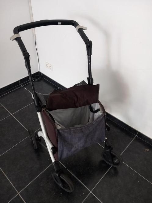 Rollz Flex Rollator met Zitvlak & Boodschappentas, Diversen, Rollators, Gebruikt, Lichtgewicht, Opvouwbaar, Ophalen of Verzenden