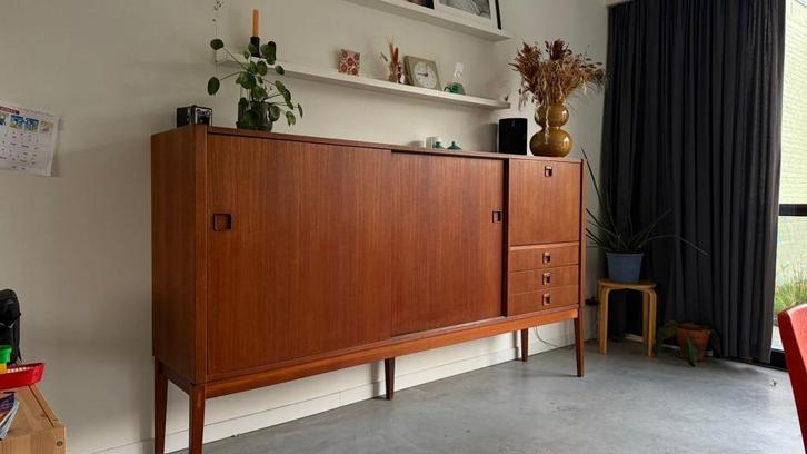Vintage teak dressoir 60 - Scandinavisch design, Antiek en Kunst, Antiek | Meubels | Kasten, Ophalen