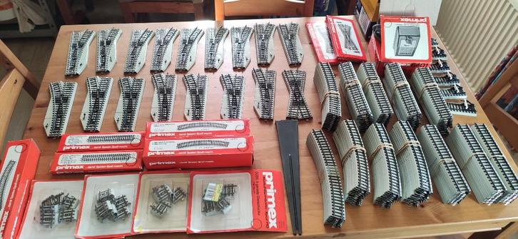 Märklin/Primex Grote partij rails Type M, Hobby en Vrije tijd, Modeltreinen | H0, Gebruikt, Rails, Wisselstroom, Märklin, Ophalen of Verzenden