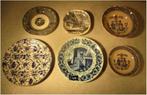 6 Mooie Antieke Borden in porselein en keramiek, Antiek en Kunst, Ophalen of Verzenden