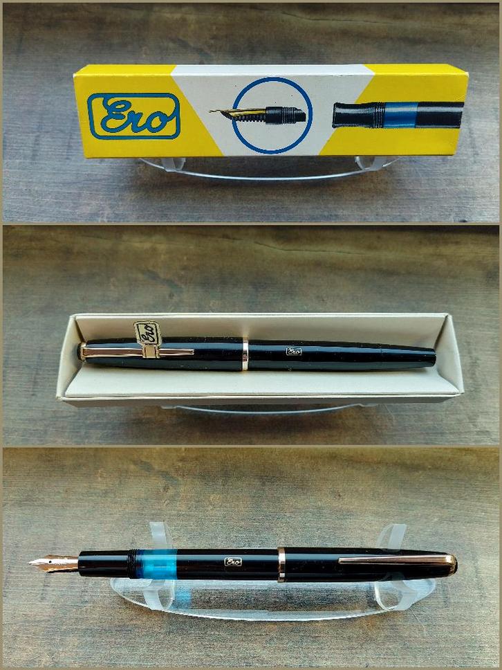 ERO - Stylo plume vintage - Couleur noire, Collections, Stylos, Neuf, Stylo, Autres marques, Avec boîte, Enlèvement ou Envoi
