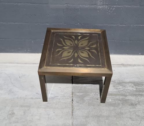 Willy Daro bijzettafel , salontafel , koper brass gesigneerd, Antiek en Kunst, Antiek | Meubels | Tafels, Ophalen