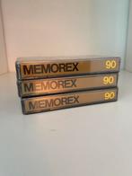 Memorex High Bias 90 (3 tapes sealed), 2 à 25 cassettes audio, Neuf, dans son emballage, Vierge