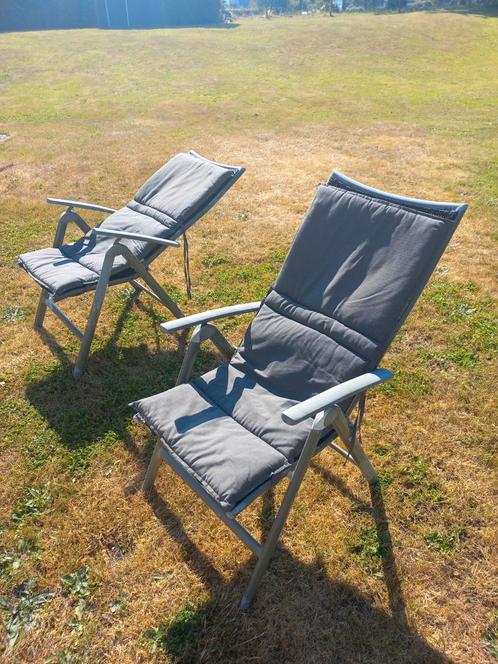 Deux fauteuils de jardin, Jardin & Terrasse, Chaises de jardin, Utilisé, Aluminium, Enlèvement ou Envoi
