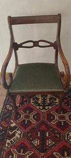 antieke stoel met groene fluwelen zitting, Antiek en Kunst, Antiek | Meubels | Stoelen en Sofa's, Ophalen