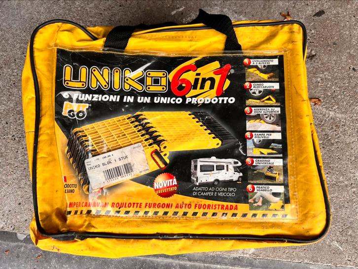 Uniko 6-in-1 oprijblokken, Caravans en Kamperen, Mobilhome-accessoires, Gebruikt, Ophalen