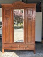 houten kleerkast met spiegeldeur, Huis en Inrichting, Kasten | Kleerkasten, Ophalen, Gebruikt, 100 tot 150 cm, Met hangruimte