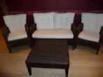 Rotan lounge, Huis en Inrichting, Zetels | Zetels, Ophalen, 150 tot 200 cm, Stof, 75 tot 100 cm