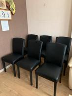 Lot de 6 chaises noires, Maison & Meubles, Chaises, Tissus, Enlèvement, Noir, Cinq, Six Chaises ou plus