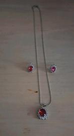 Zilveren ketting 925 set met oorbellen voor 10 euro, Ophalen, Zo goed als nieuw