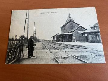 Postkaart "gare de Flobecq"- 1921-Spoorwegen