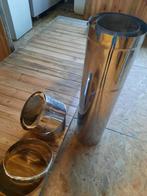 Kachelbuis RVS dubbelwandig en knie, Doe-het-zelf en Bouw, Ophalen, Overige materialen, Gebruikt, Overige typen