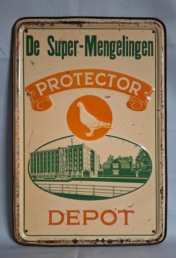 Blikken reclame  1957 voeders Protector super mengelingen beschikbaar voor biedingen
