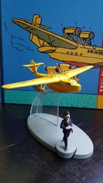 tintin figurine avion collection avec figurine et livre, Collections, Tintin, Statue ou Figurine, Enlèvement ou Envoi, Neuf