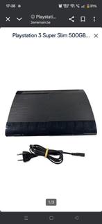 PS3 met 2 bakjes, Games en Spelcomputers, Spelcomputers | Sony PlayStation 3, Gebruikt, Verzenden, Met 2 controllers, 500 GB