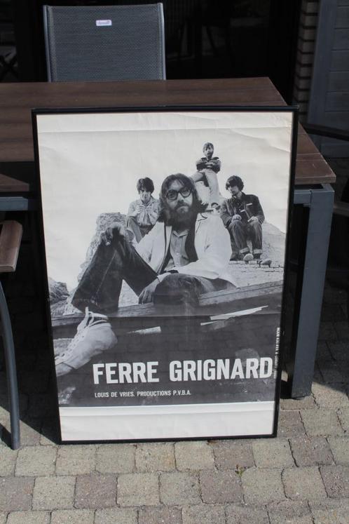Oude affiche van Ferre Grignard, Verzamelen, Muziek, Artiesten en Beroemdheden, Gebruikt, Poster, Artwork of Schilderij, Ophalen