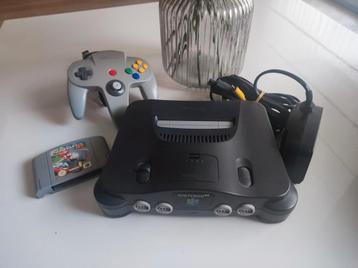 Nintendo 64 N64-console + Mario Kart  beschikbaar voor biedingen