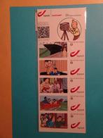 Feuillet 5 timbres Tintin Duostamp - Les bateaux, Collections, Enlèvement ou Envoi, Tintin, Neuf, Image, Affiche ou Autocollant