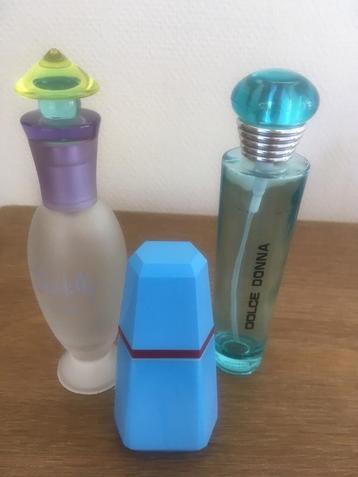Lot (3) lege parfumflesjes dames., Verzamelen, Ophalen of Verzenden