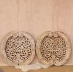 Unieke Item! Enorm houtsnijwerk wandpaneel rond ornament XXL, Antiek en Kunst, Ophalen