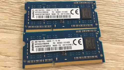 Kingston 4GB 1600MHz DDR3 (voor beide), Computers en Software, RAM geheugen, Zo goed als nieuw, Laptop, 4 GB, DDR3, Ophalen of Verzenden