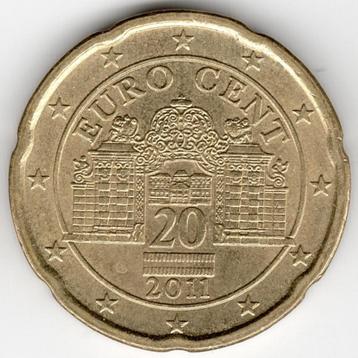 Autriche : 20 Cent 2011 KM#3140 Ref 10558, Enlèvement ou Envoi, Autriche, 20 centimes, Monnaie en vrac